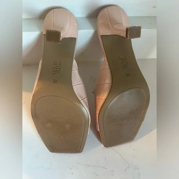Zara kitten‎ heels in pink sz 7.5 - Picture 6 of 8
